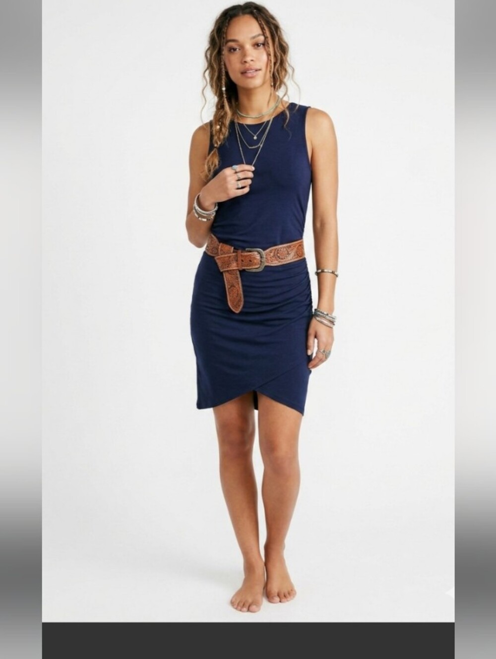 Sheath Dress with Side Ruching & Smoothing Lining